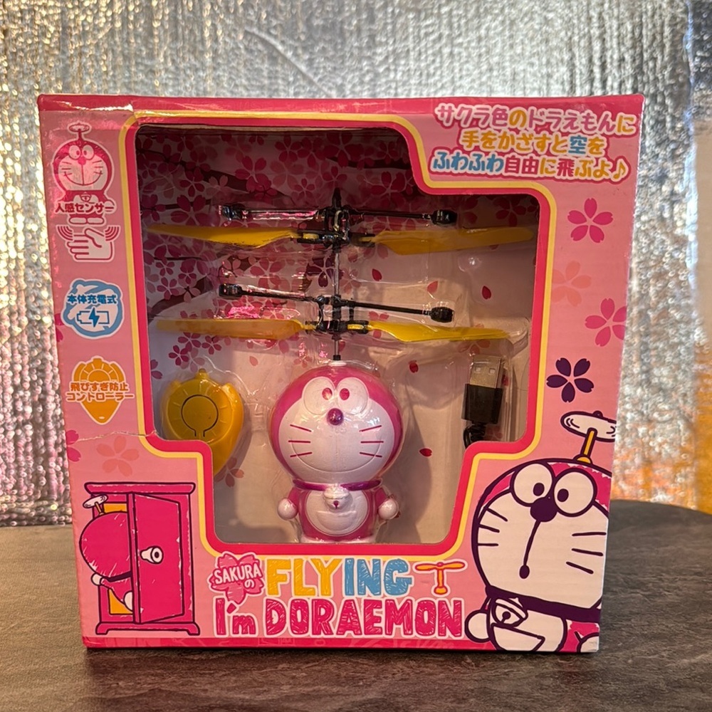 Sakura Flying Doraemon Toy - Pink and Yellow